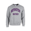 Northwestern University Wildcats Dark Grey Crewneck Sweatshirt With Brother Design