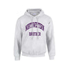 Northwestern University Wildcats Light Grey Hooded Sweatshirt With Brother Design