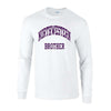 Northwestern University Wildcats White Long Sleeve Tee Shirt with Brother Design