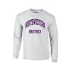 Northwestern University Wildcats Light Grey Long Sleeve Tee Shirt with Brother Design
