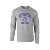Northwestern University Wildcats Grey Long Sleeve Tee Shirt with Soccer Design