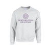 Northwestern University Wildcats Light Grey Crewneck Sweatshirt With Grandma Design