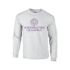 Northwestern University Wildcats Light Grey Long Sleeve Tee Shirt with Grandma Design