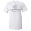 Northwestern University Wildcats White Short Sleeve Tee Shirt with Grandma Design NW2985