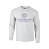 Northwestern University Wildcats Light Grey Long Sleeve Tee Shirt with Grandpa Design
