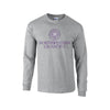 Northwestern University Wildcats Dark Grey Long Sleeve Tee Shirt with Grandpa Design