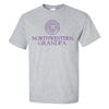 Northwestern University Wildcats Sport Grey Short Sleeve Tee Shirt with Grandpa Design NW3003
