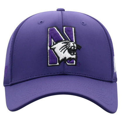 Northwestern University Wildcats Top Of The World Constructed Onefit Purple Acrylic/Wool Hat with N-Cat Design