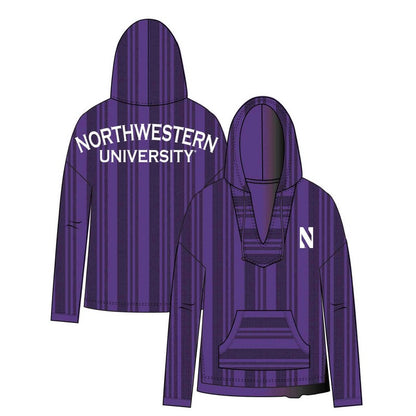 Northwestern University Wildcats Purple Baja Spirit Hoodie with Stylized N Design