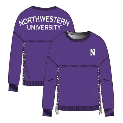 Northwestern University Wildcats Purple Side Laced Spirit Jersey with Stylized N Design
