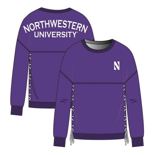 Northwestern University Wildcats Purple Side Laced Spirit Jersey with Stylized N Design