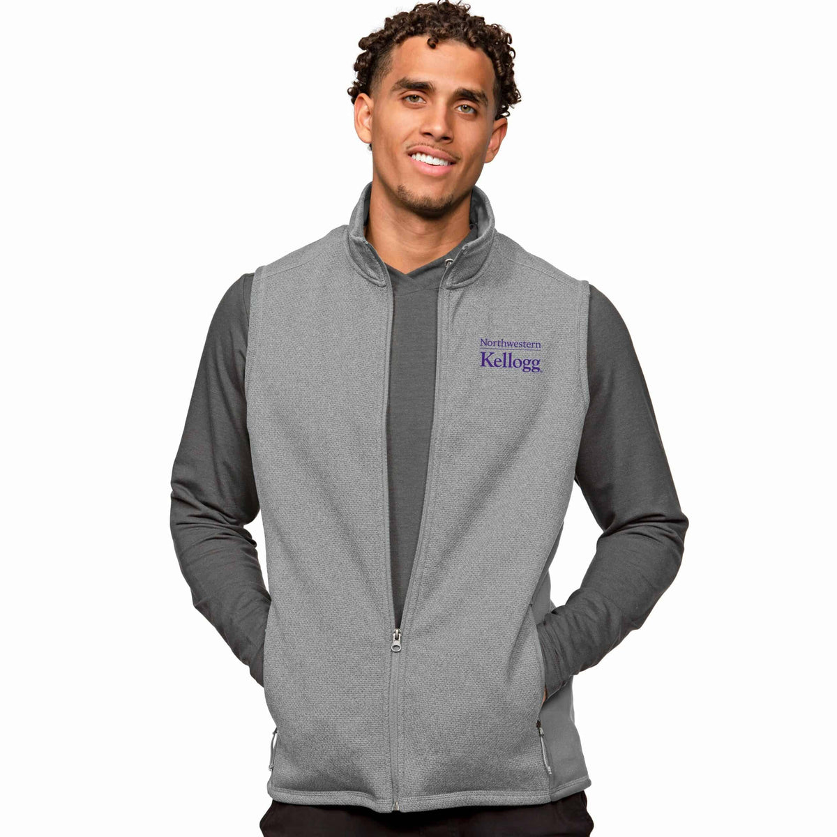 Kellogg Antigua Light Grey Heather Multi Corse Vest