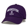 Northwestern University Wildcats Unconstructed Purple Cotton Twill Hat with Crew Design