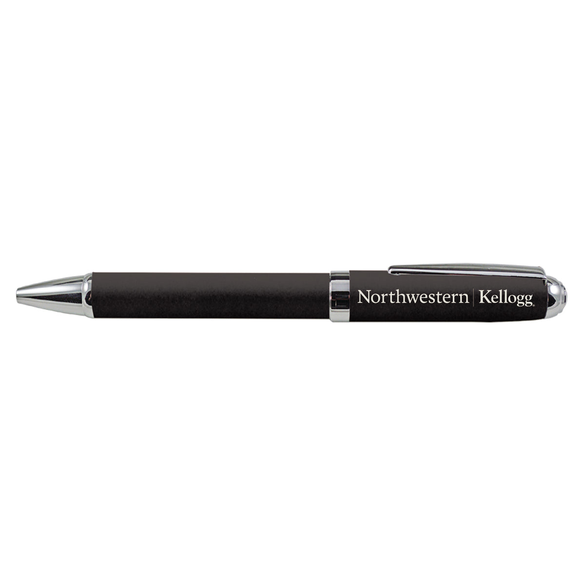 Northwestern I Kellogg Laser Engraved Black Matt Modern Ball Point Pen