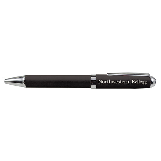 Northwestern I Kellogg Laser Engraved Black Matt Modern Ball Point Pen