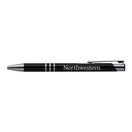 Northwestern University Wildcats Laser Engraved Black Aura Pen