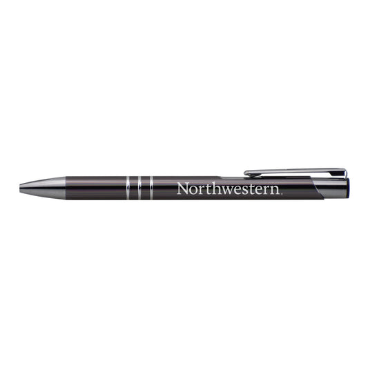Northwestern University Wildcats Laser Engraved Gunmetal Aura Pen