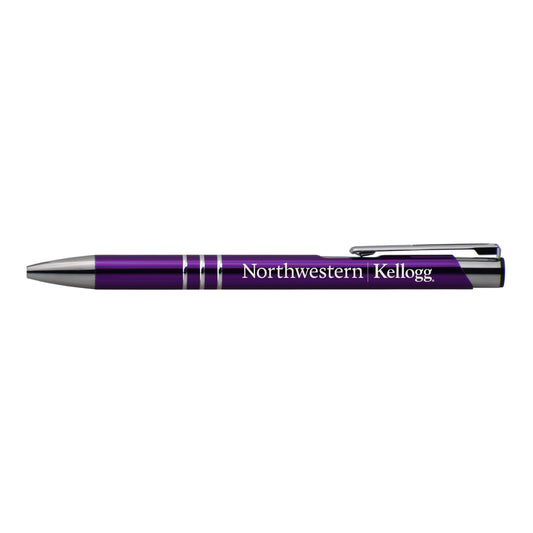 Northwestern I Kellogg Laser Engraved Purple Aura Pen