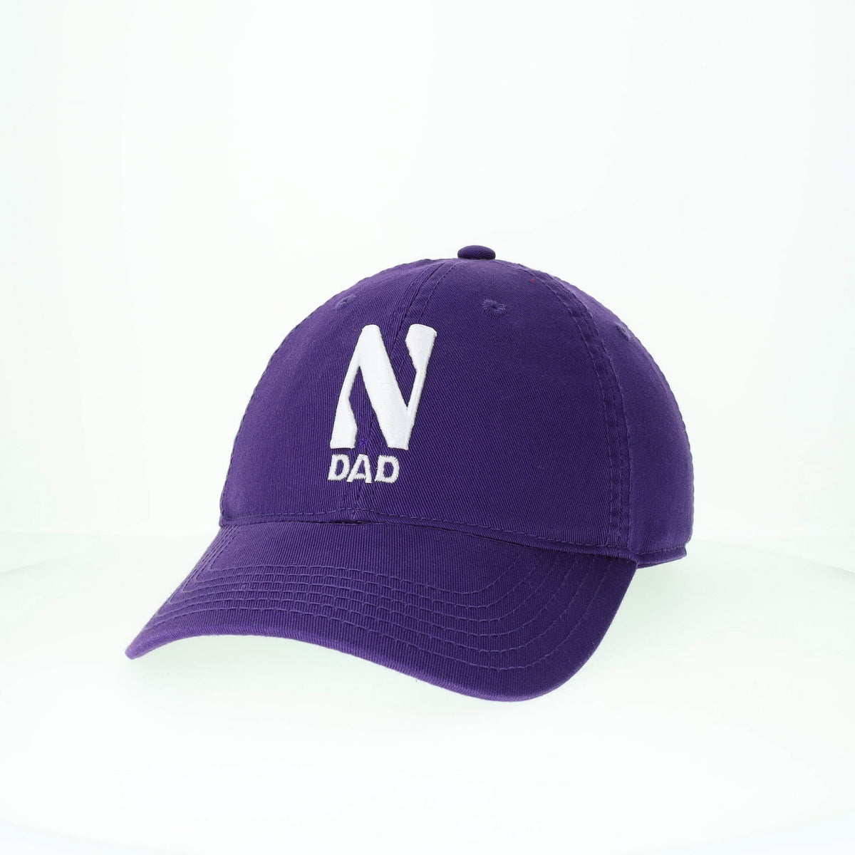 Northwestern University Wildcats Unconstructed Purple Cotton Twill Hat with N & Dad Design