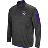 Northwestern University Wildcats Colosseum Men's Heather Charcoal Amnesia 1/4 Zip with N-Cat Design
