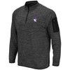Northwestern University Wildcats Colosseum Men's Heather Charcoal 1/4 Zip with N-Cat Designwith N-Cat Design