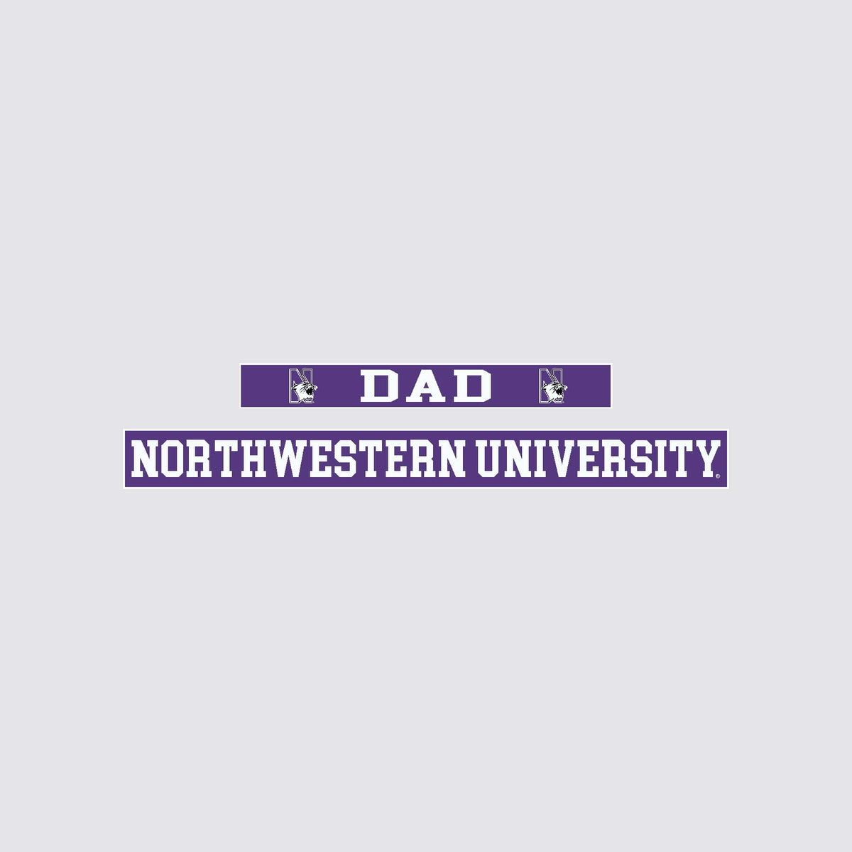 Northwestern University Wildcats Chrome License Plate Frame with Purple Laser Cut Insert -DAD/NORTHWESTERN UNIVERSITY -2