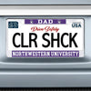 Northwestern University Wildcats Chrome License Plate Frame with Purple Laser Cut Insert -DAD/NORTHWESTERN UNIVERSITY