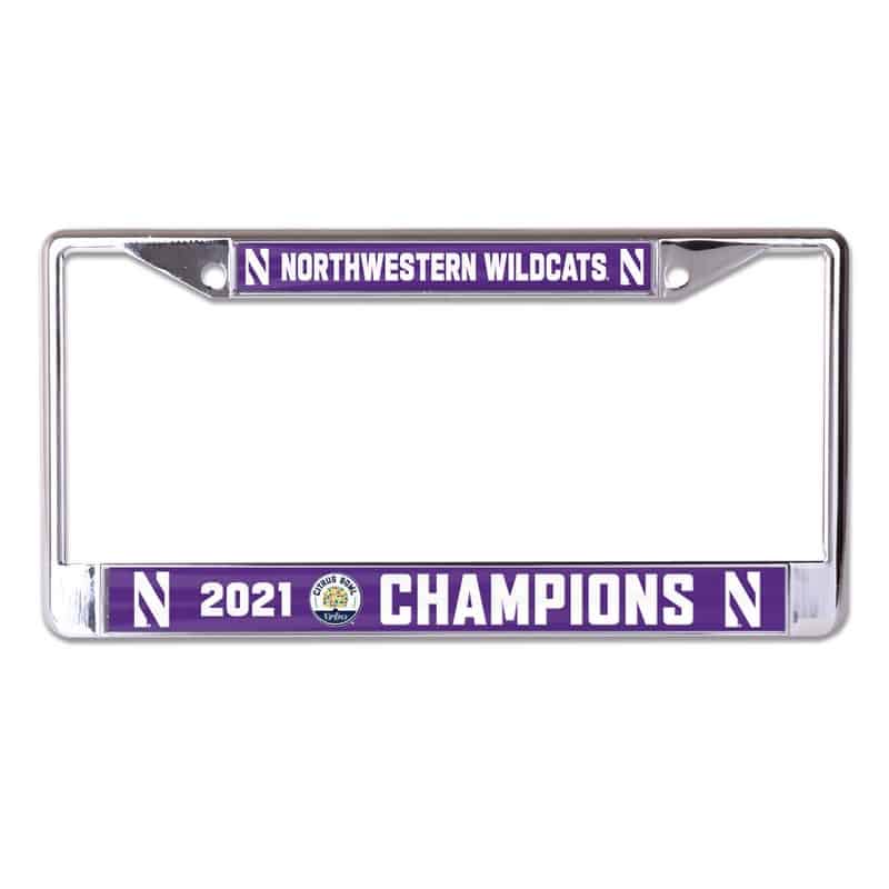 Northwestern University Wildcats Citrus Bowl 2021 Champions License Plate Frames