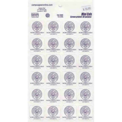 Northwestern University Wildcats Sticker Sheet of 24 Seal Design 1.5" Square Decals-2