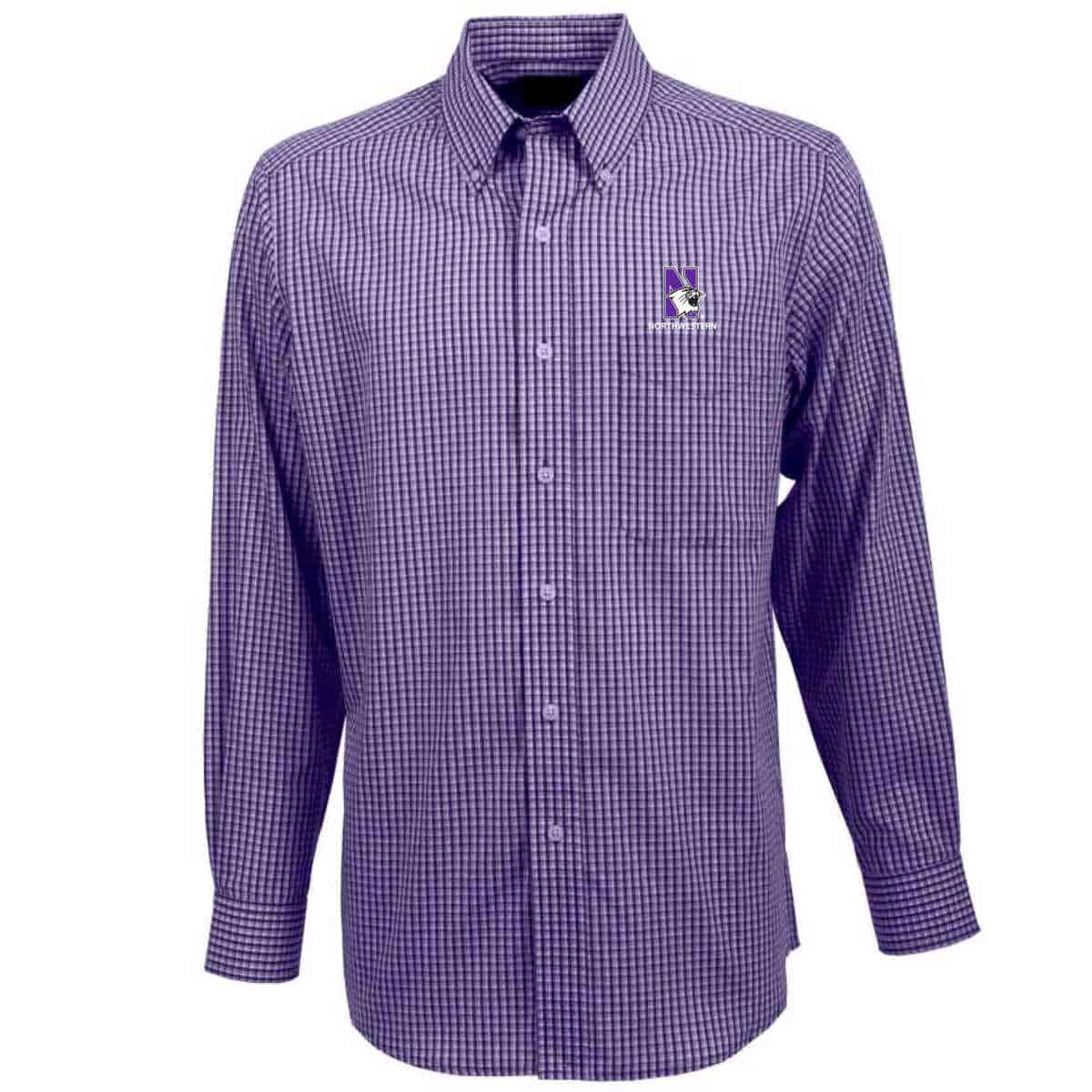 Northwestern University Wildcats Antigua Men's Long Sleeve Casual/Dress Shirt -Associate