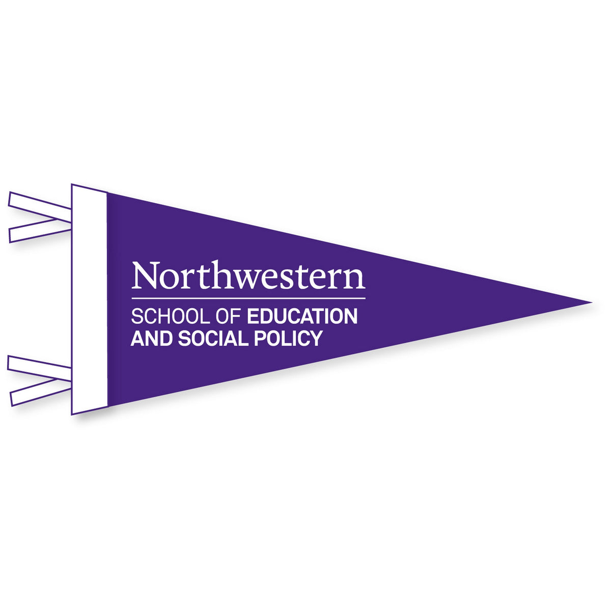 Northwestern School of Education and Social Policy Wool Felt Pennant Size Medium 9"X24"