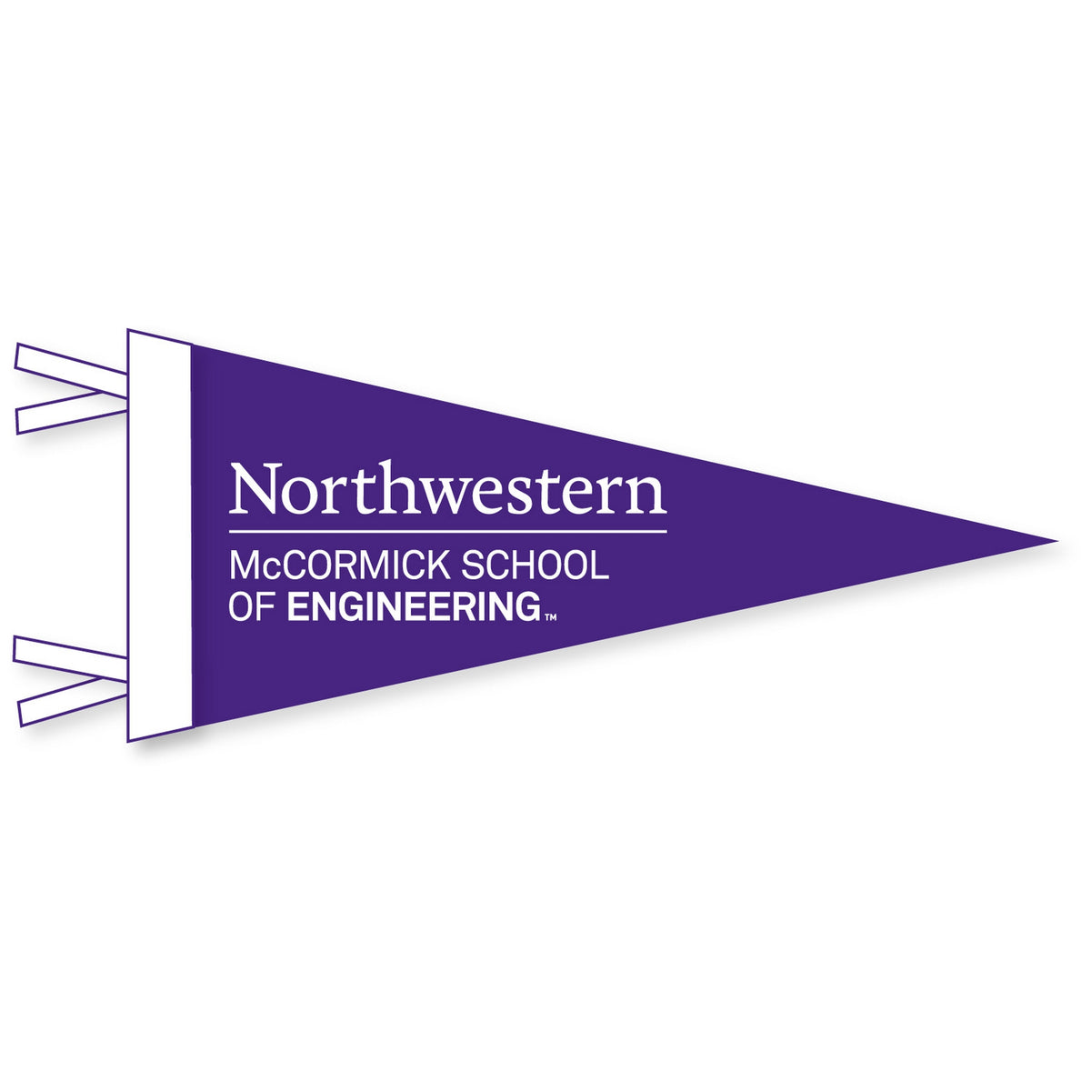 Northwestern McCormick School of Engineering Wool Felt Pennant Size Large 12"X30"