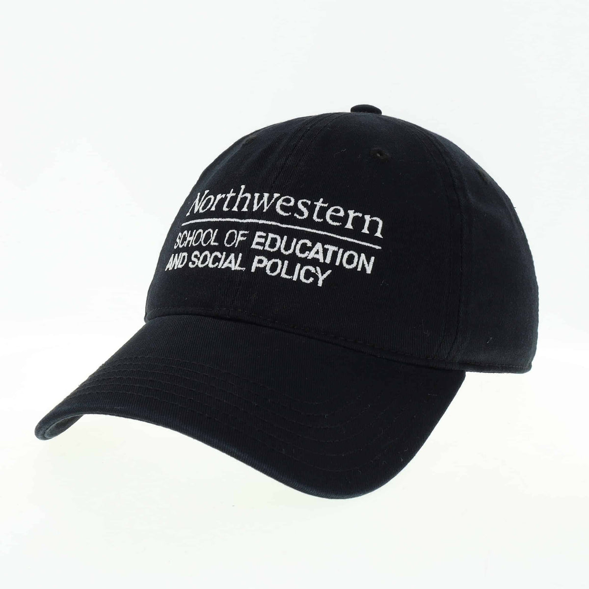 Northwestern School of Education & Social Policy Legacy Unconstructed Adjustable Black Hat