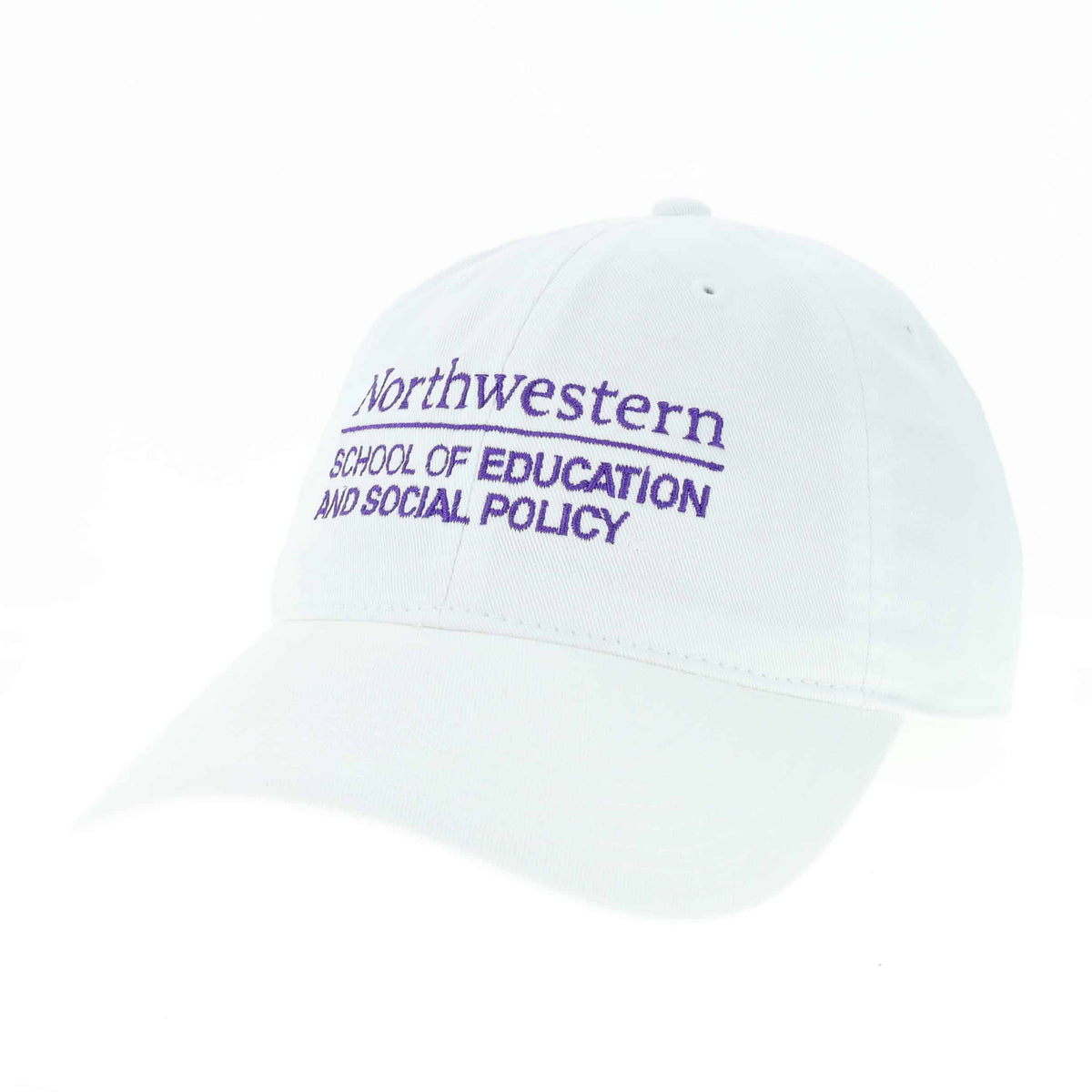 Northwestern School of Education & Social Policy Legacy Unconstructed Adjustable White Hat