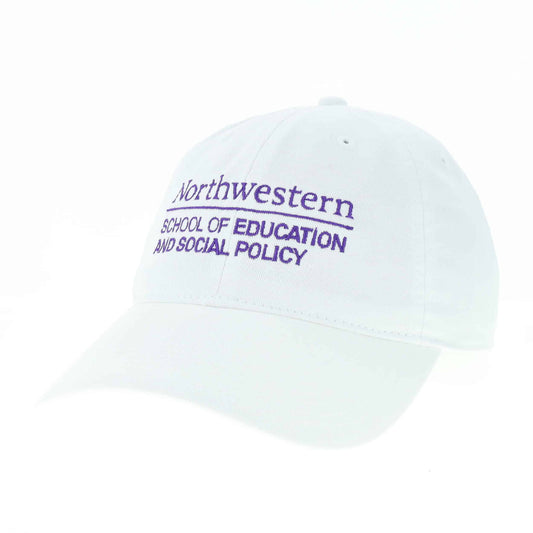 Northwestern School of Education & Social Policy Legacy Unconstructed Adjustable White Hat