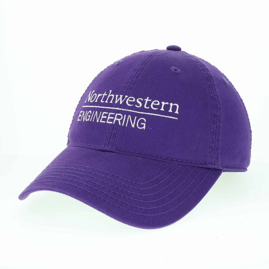 Northwestern McCormick School of Engineering Legacy Unconstructed Adjustable Purple Hat