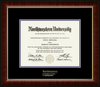 Northwestern University Wildcats Gold Embossed McCormick School of Engineering Diploma Frame in Murano with black and purple mats
