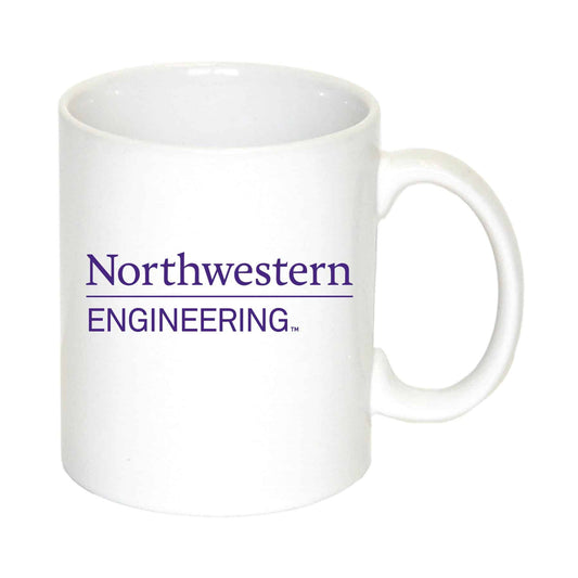 Northwestern University Wildcats 11 oz. White Ceramic Coffee Mug with Engineering Design