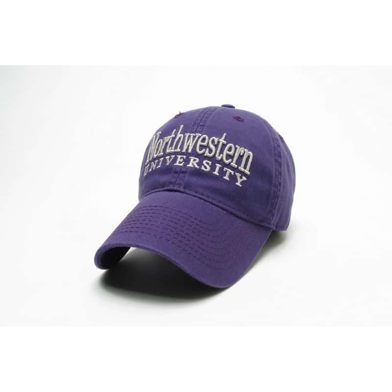 Northwestern Wildcats Legacy Unconstructed Fitted Purple Hat with Straight Northwestern University Design