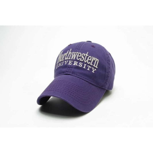 Northwestern Wildcats Legacy Unconstructed Fitted Purple Hat with Straight Northwestern University Design