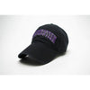 Northwestern Wildcats Legacy Unconstructed Fitted Black Hat with Arched Northwestern Design