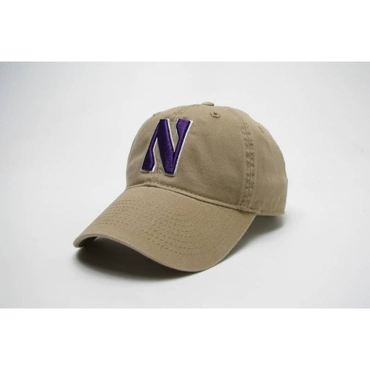 Northwestern Wildcats Legacy Unconstructed Fitted Golden Khaki Hat with Stylized N Design