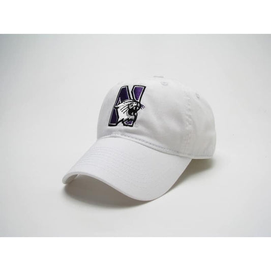 Northwestern Wildcats Legacy Unconstructed Fitted White Hat with N-Cat Design