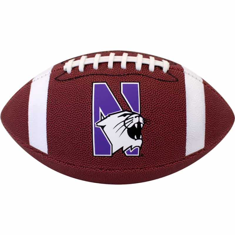 Northwestern University Wildcats Regulation Size Football With N-Cat Design