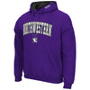 Northwestern University Wildcats Colosseum Men's Purple VF Pullover Hooded Sweatshirt with Arch & N-Cat Design
