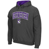 Northwestern University Wildcats Colosseum Men's Charcoal VF Pullover Hooded Sweatshirt with Arch & N-Cat Design
