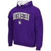 Northwestern University Wildcats Colosseum Men's Purple VF Pullover Hooded Sweatshirt with Arch & N-Cat Design