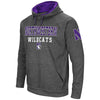 Northwestern University Wildcats Colosseum Men's Charcoal VF Poly Slub Fleece Raglan Hooded Sweatshirt with N-Cat Design