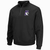 Northwestern University Wildcats Colosseum Men's Black VF 1/4 Zip Sweatshirt with N-Cat Design