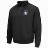Northwestern University Wildcats Colosseum Men's Black VF 1/4 Zip Sweatshirt with N-Cat Design